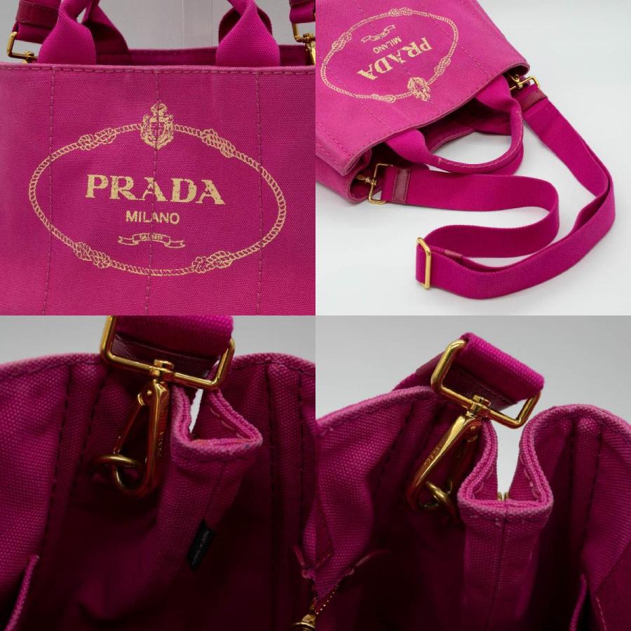 PRADA（プラダ） トートバッグ カナパ キャンバス ピンク : ブランド