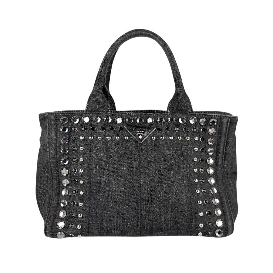 PRADA（プラダ） ハンドバッグ ショルダーバッグ カナパ デニム