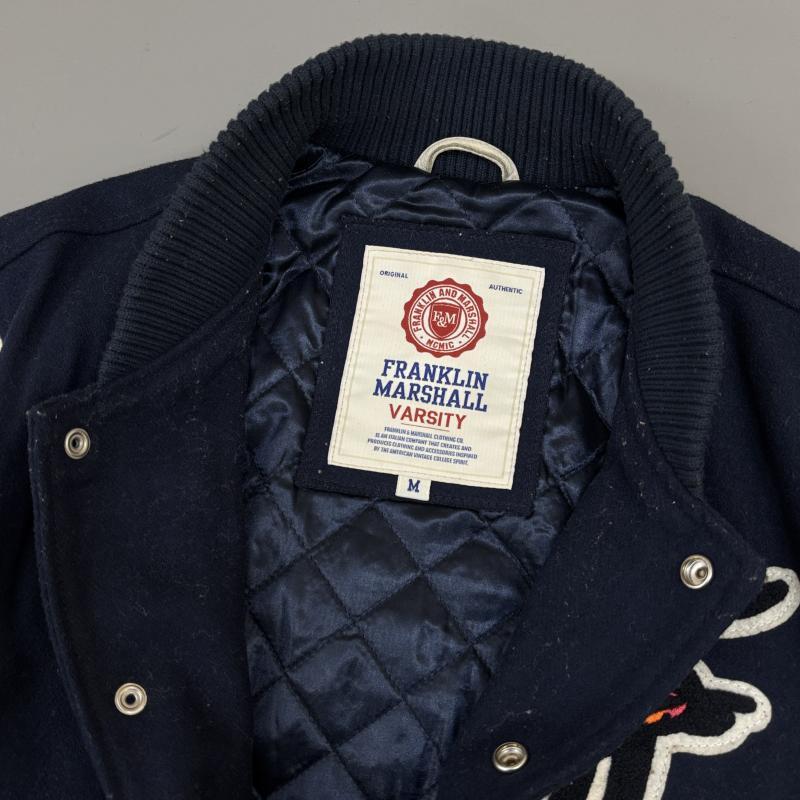 フランクリンマーシャル 豚革 レザー ウール コンビ スタジャン バー