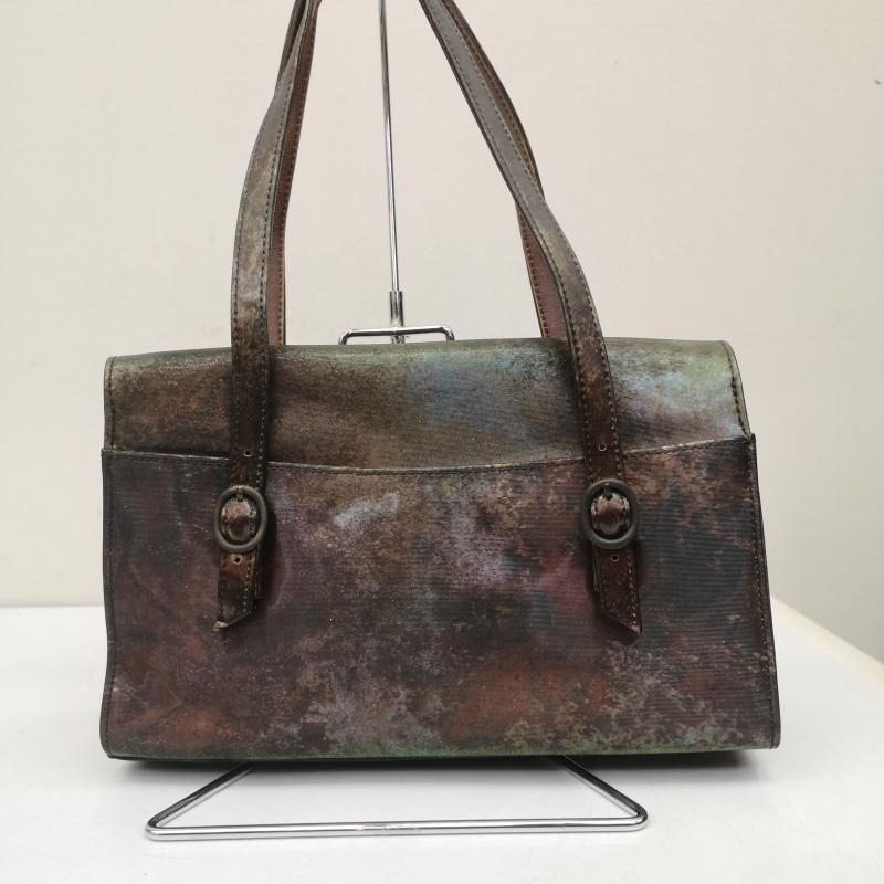 ジャンポールゴルチエ ヴィンテージ Vサイバー ハンドバッグ 玉虫色