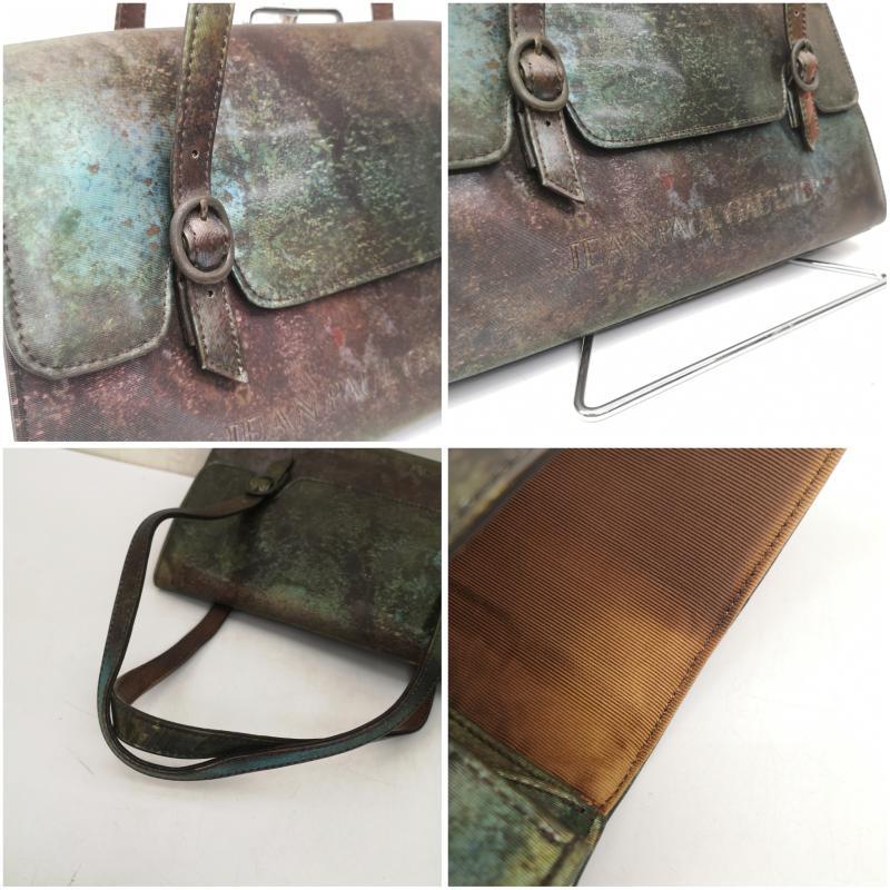 ジャンポールゴルチエ ヴィンテージ Vサイバー ハンドバッグ 玉虫色