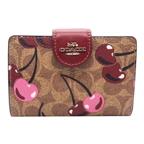 COACH（コーチ） COACH財布 折り財布 新作 新品 シグネチャー チェリー