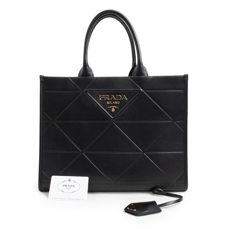 PRADA（プラダ） （美品）プラダ シンボル トップ ステッチ トート