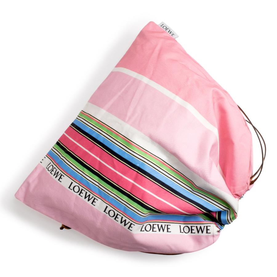 LOEWE（ロエベ） （美品）ロエベ ドローストリングポーチ ストライプ L