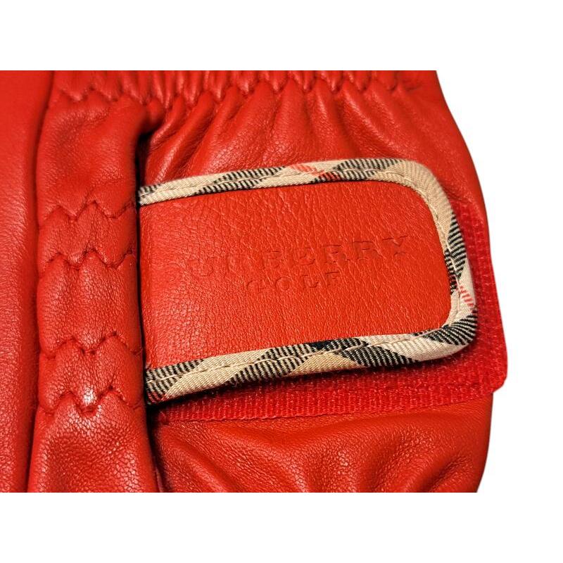 BURBERRY（バーバリー） 未使用 手袋 ゴルフ グローブ レッド