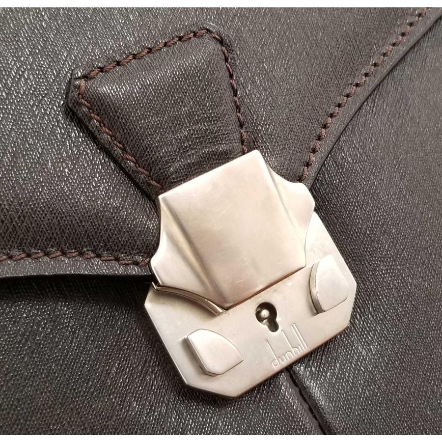 dunhill（ダンヒル） ブリーフケース 鍵付き ダークブラウン ビジネス