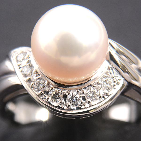 MIKIMOTO（ミキモト） 指輪 レディース パール ダイヤモンド リング
