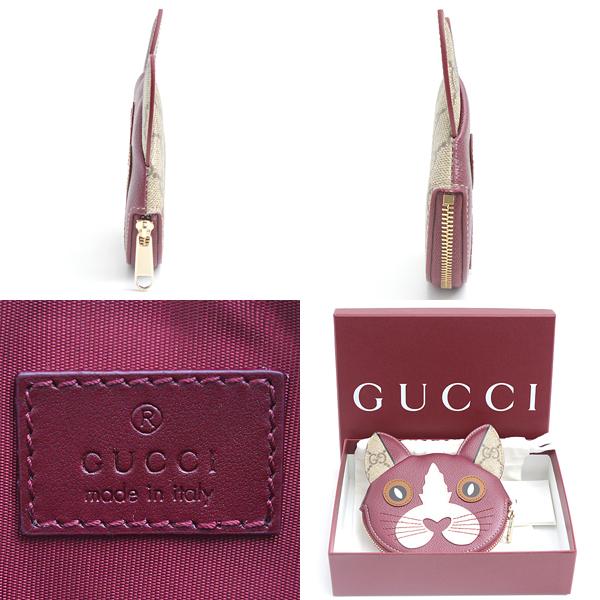 GUCCI（グッチ） 財布 レディース ズー キャットシェイプ GG コイン