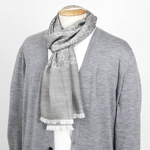 GUCCI（グッチ） レディース メンズ ストール ウール・シルク GG柄