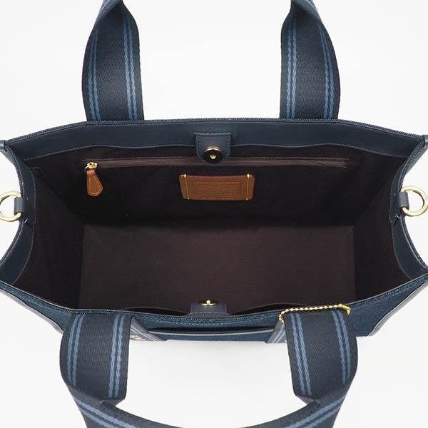 COACH（コーチ） ショルダーバッグ スミス 2way トートバッグ ネイビー