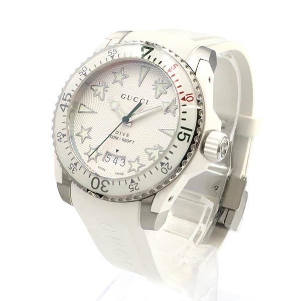 GUCCI（グッチ） 腕時計 メンズ DIVE ダイブ 40mm ホワイト YA136337