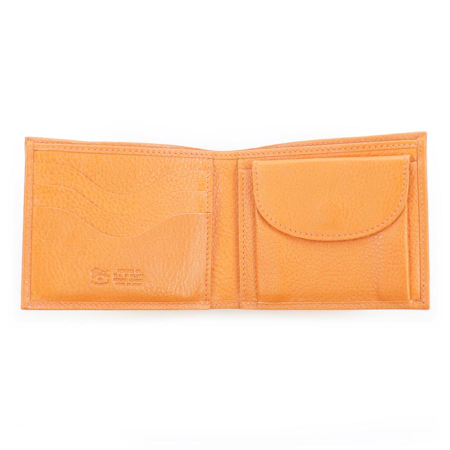 IL BISONTE（イルビゾンテ） 財布 二つ折り 小銭入れ付き オレンジ
