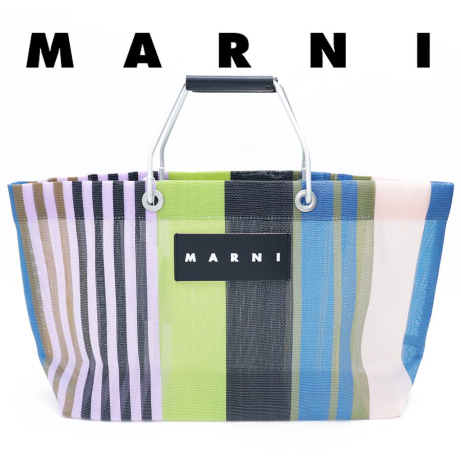 MARNI（マルニ） マルニフラワーカフェ トートバッグ ストライプ ミニ