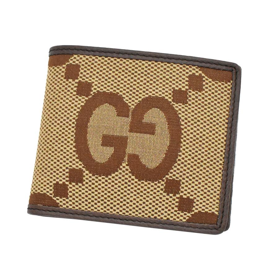 GGキャンバス グッチ財布 GUCCI 二つ折り財布 札入れ 小銭入れなし