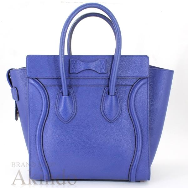 CELINE（セリーヌ） ラゲージ マイクロショッパー ハンドバッグ 青