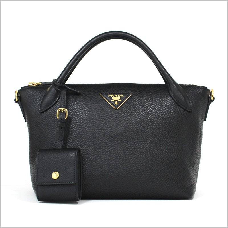 CANAPA プラダ PRADA 2WAYショルダーバッグ ハンドバッグ ブラック