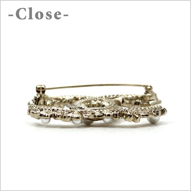 CHANEL（シャネル） ブローチ メタル ストラス ラインストーン