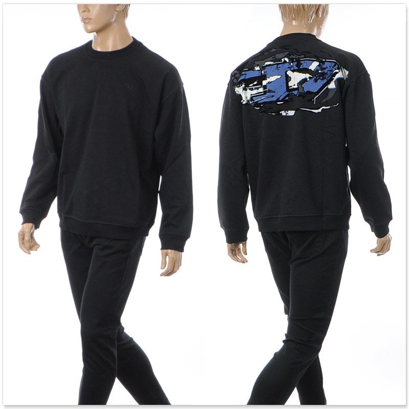 DIESEL（ディーゼル） メンズ トレーナー スウェット ブラック 長袖 S