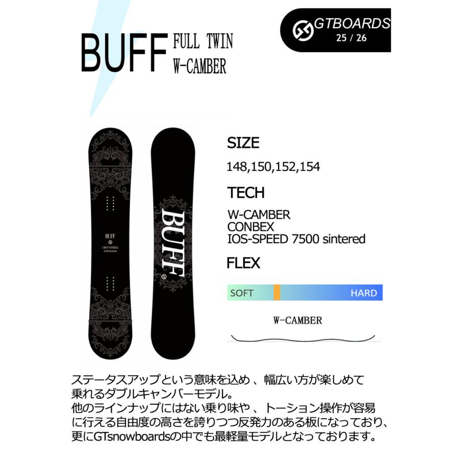 NOW 25-26 GT-SNOWBOARD/ジーティー BUFF バフ メンズ レディース