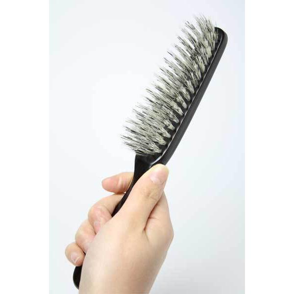 ブラシの平野 ヘアブラシ E-16 天然毛 天然木 豚毛 獣毛 艶髪 : ブラシ