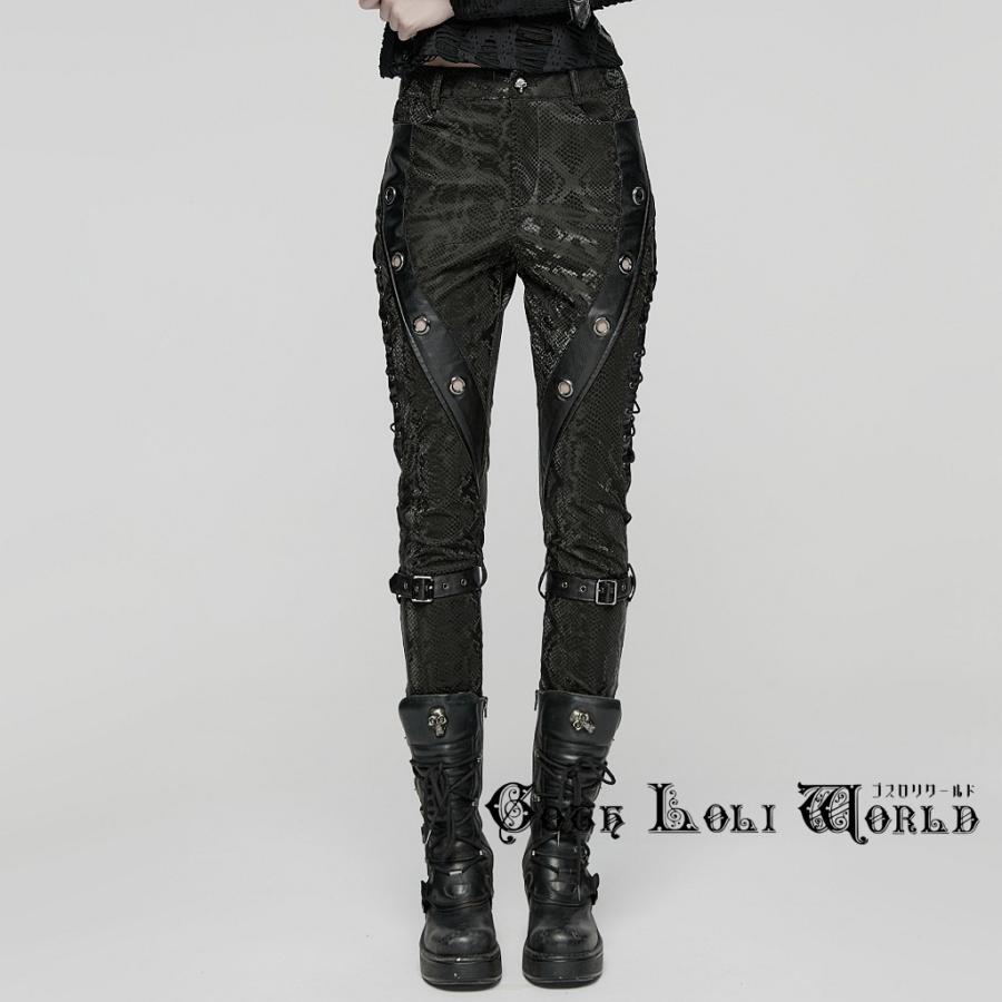 ゴスロリワールド WK-738PCF-BK パンク ロック ファッション ヘビ柄