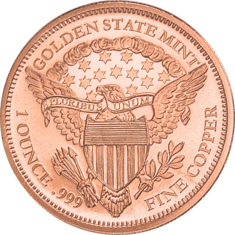 カプセル付き] (新品) アメリカ「スタンディング・リバティ」純銅 赤金