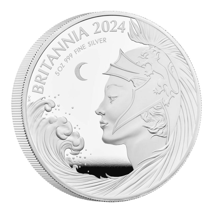 保証書・カプセル付き] 2024年 (新品) イギリス「ブリタニア」純銀 5