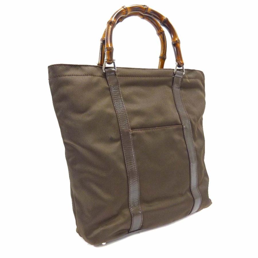 GUCCI（グッチ） バンブー ハンドバッグ レディース キャンバス レザー