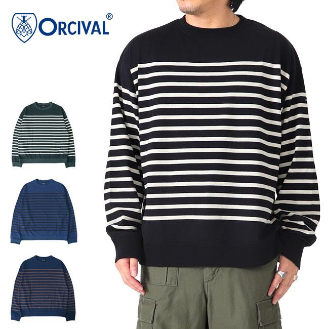 TIME SALE] ORCIVAL オーシバル パネルボーダー ボートネック
