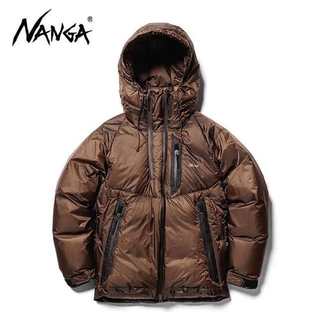 NANGA ナンガブラウン ダウンジャケット フード付き Lサイズ綺麗