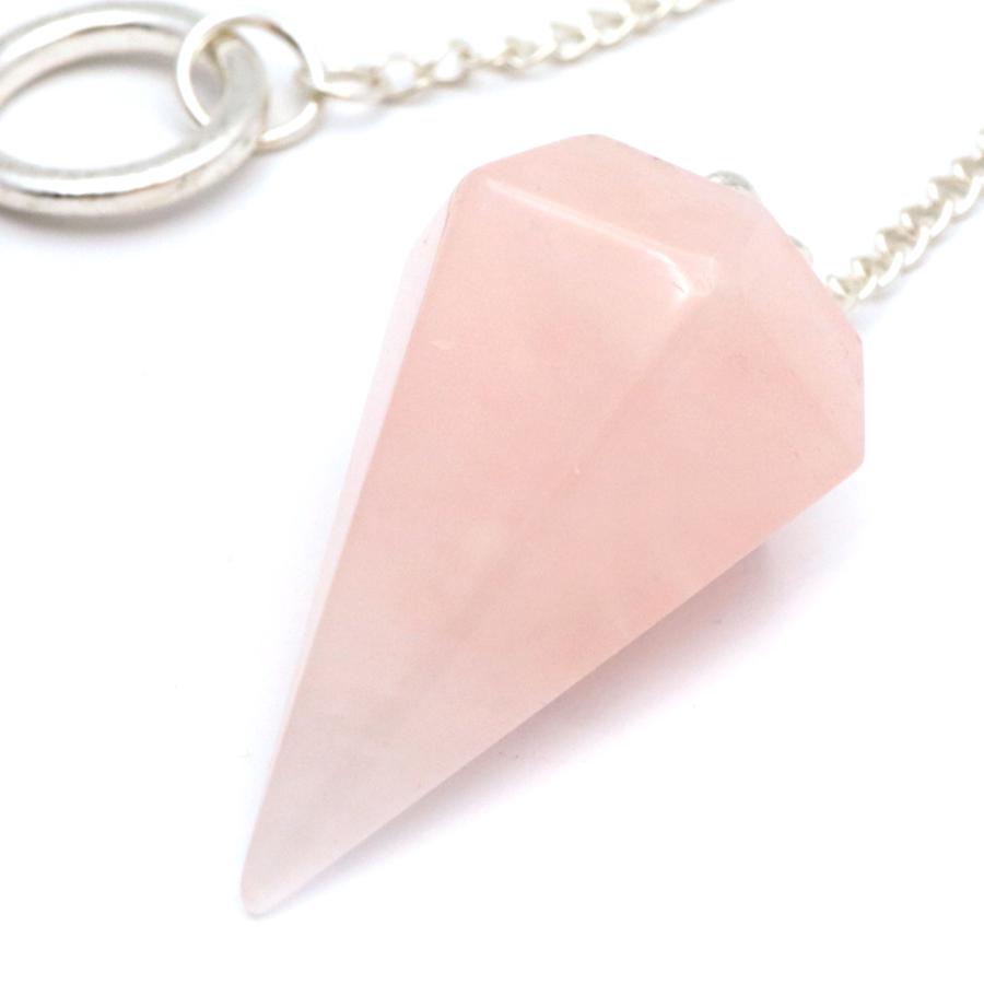 ペンデュラム ローズクォーツ 紅水晶 ダウジング 天然石 ヒーリング