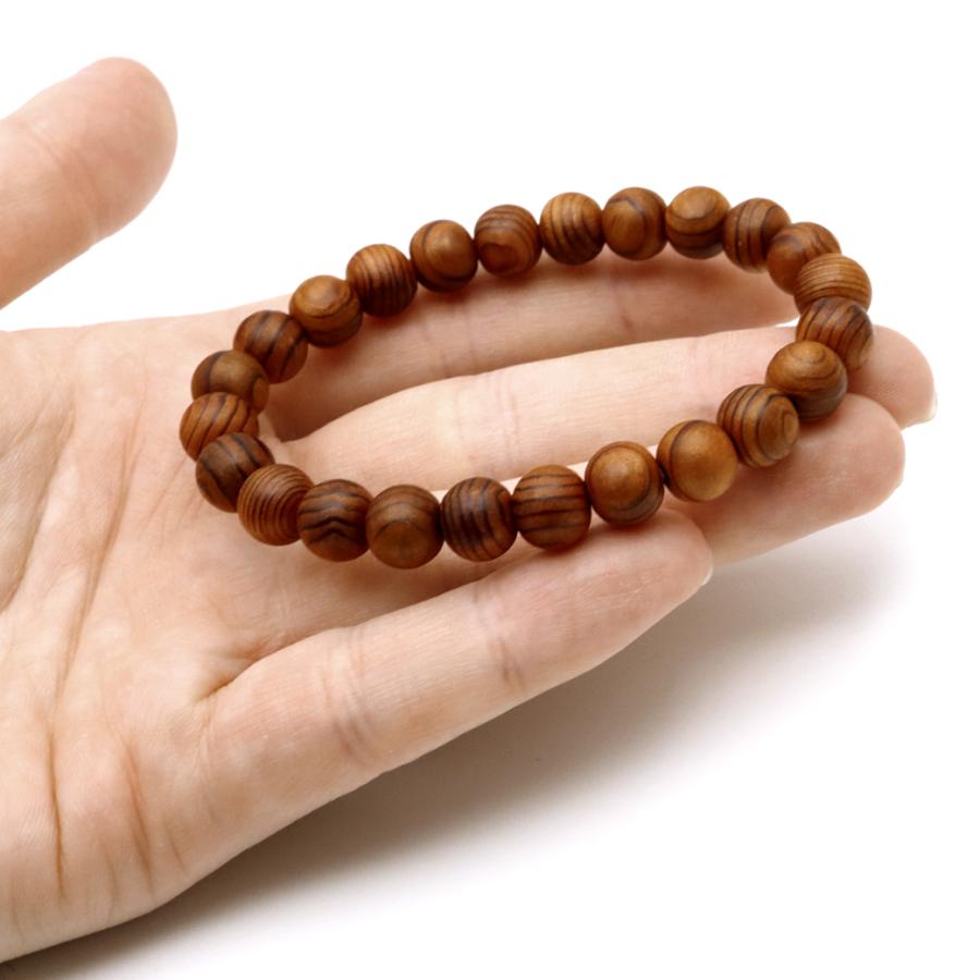 GOLD STONE 高野山参道霊珠 杉 ブレスレット 9mm 木箱付き 世界遺産