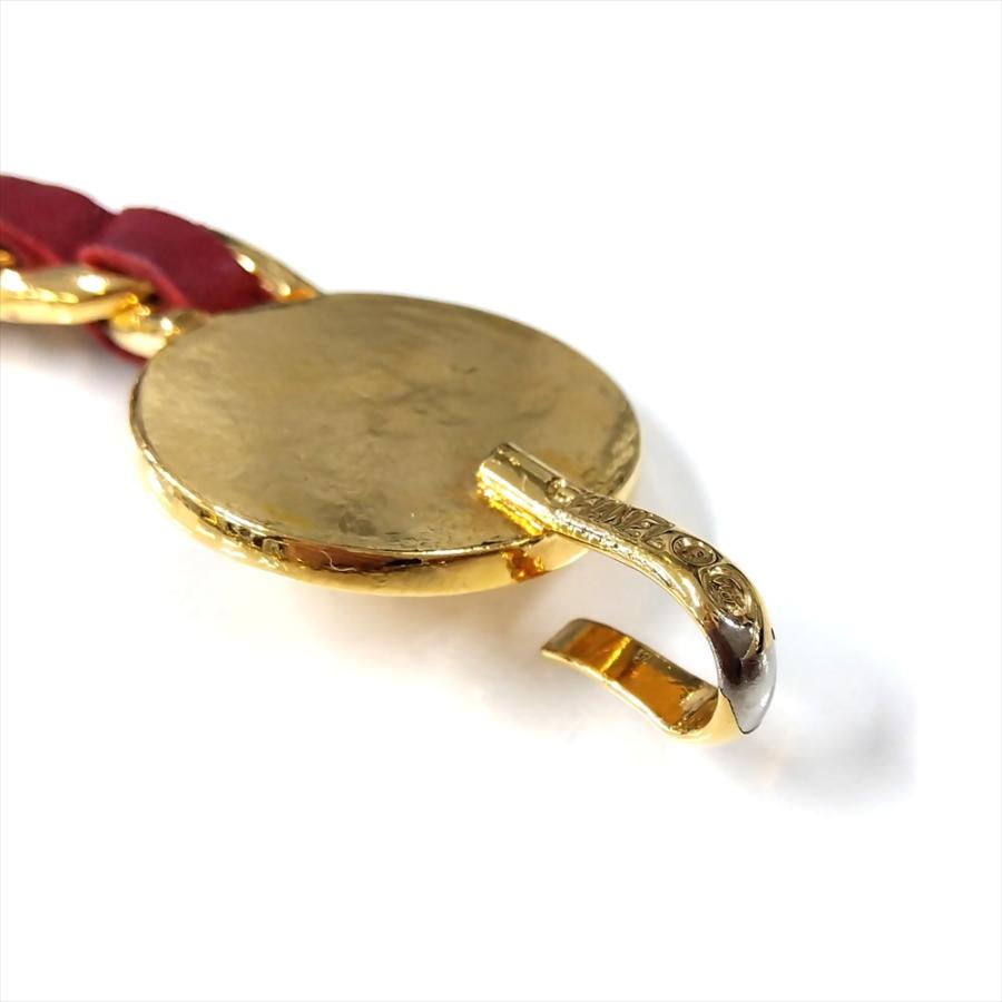 CHANEL（シャネル） チェーンベルト ベルト レザー レッド ゴールド