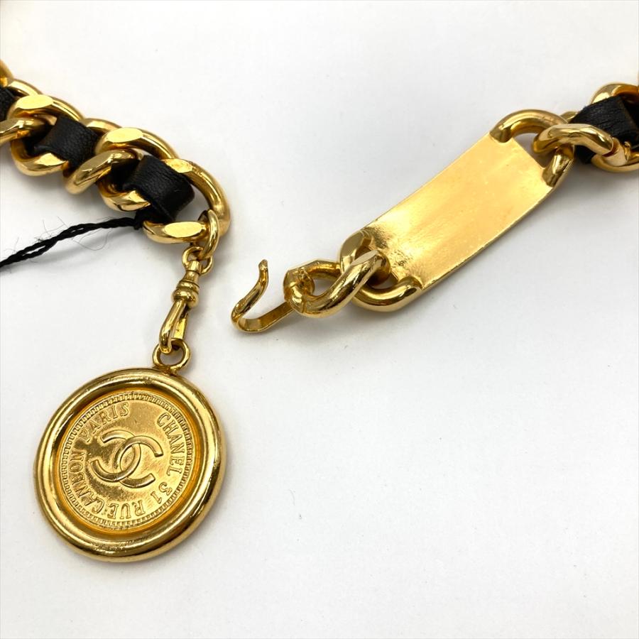 CHANEL（シャネル） ココメダル プレート チェーン ベルト メタル 84cm