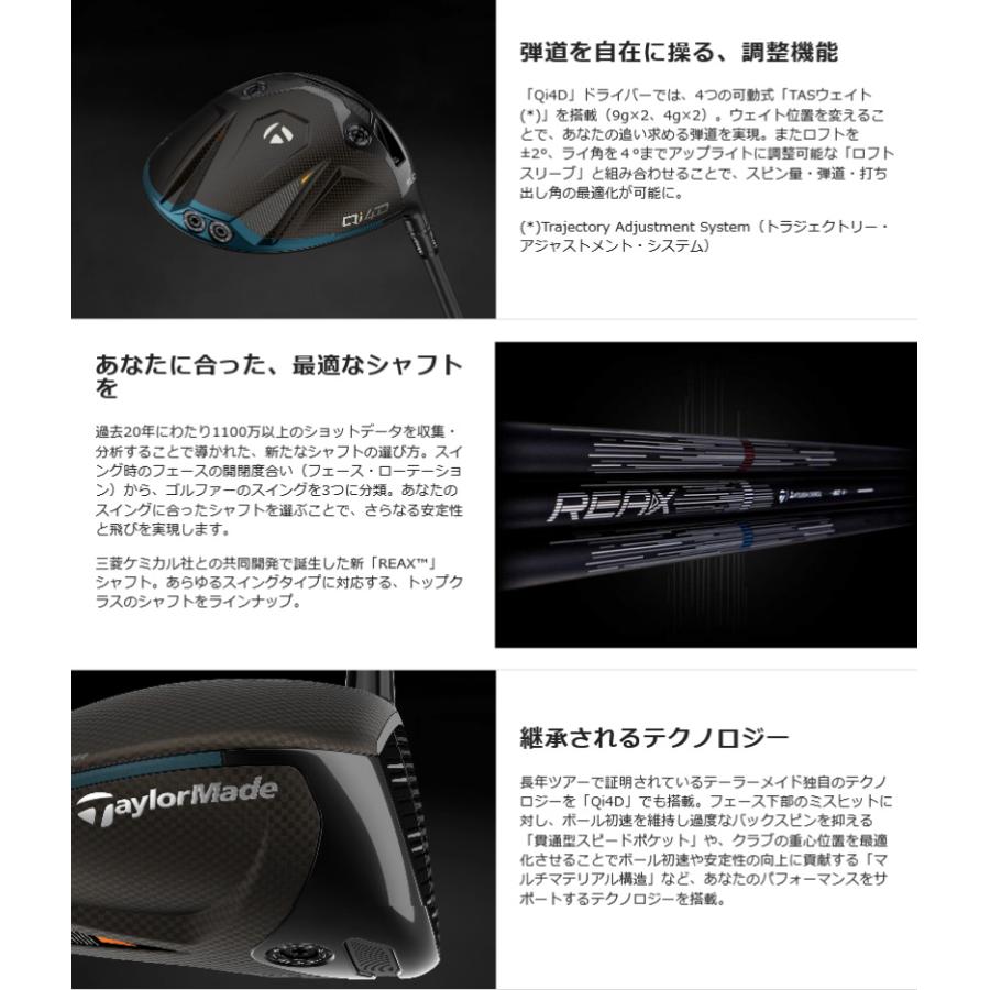 TaylorMade（テーラーメイド） 【右用即納】2026 Qi4D ドライバー REAX