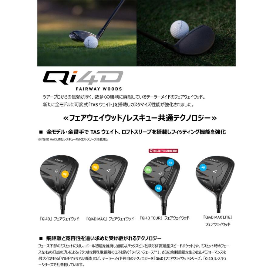 TaylorMade（テーラーメイド） Qi4D フェアウェイウッド REAX 55