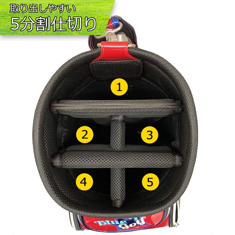 BLUE TEE GOLF（ブルーティーゴルフ） エナメル キャディバッグ BLUE