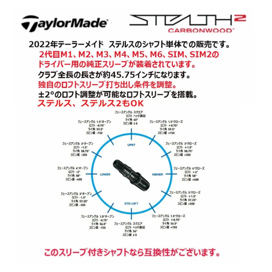TaylorMade（テーラーメイド） 【シャフト／±2°左用】 スリーブ付き