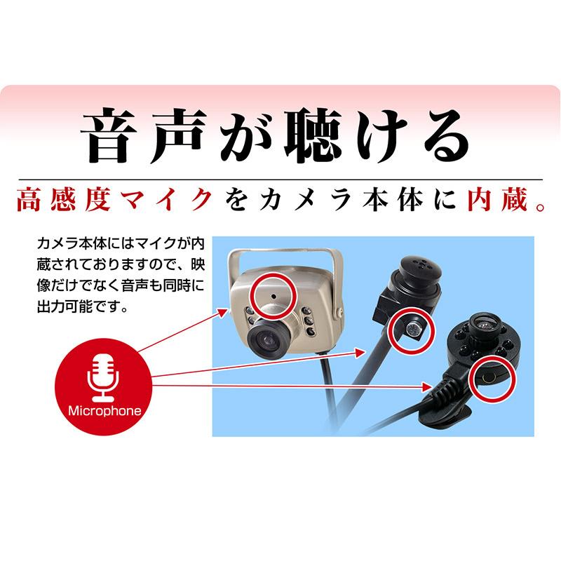 防犯カメラ アナログ 信号 55万画素 小型 ピンホール 監視カメラ