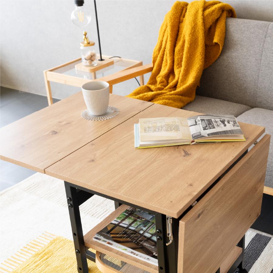 GOOD LIFE INTERIOR バタフライテーブル キャスター付き 100×50 高さ