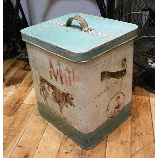 ブリキ缶 ストッカー Milk カントリー雑貨 : アメリカン雑貨のグッズ