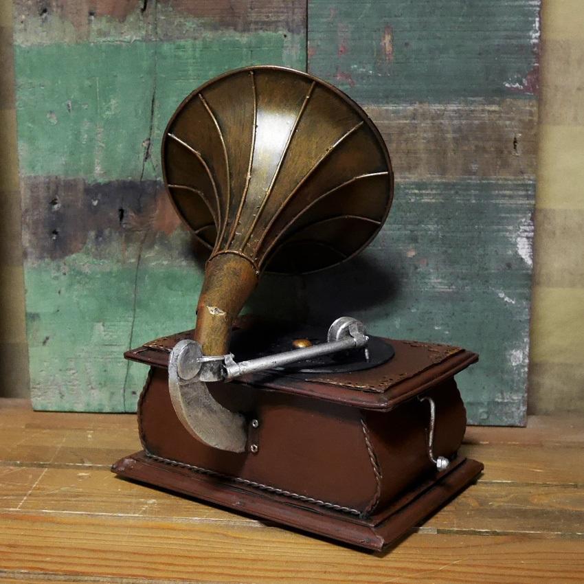 ヴィンテージ コインバンク 蓄音機 貯金箱 オールドアメリカン雑貨