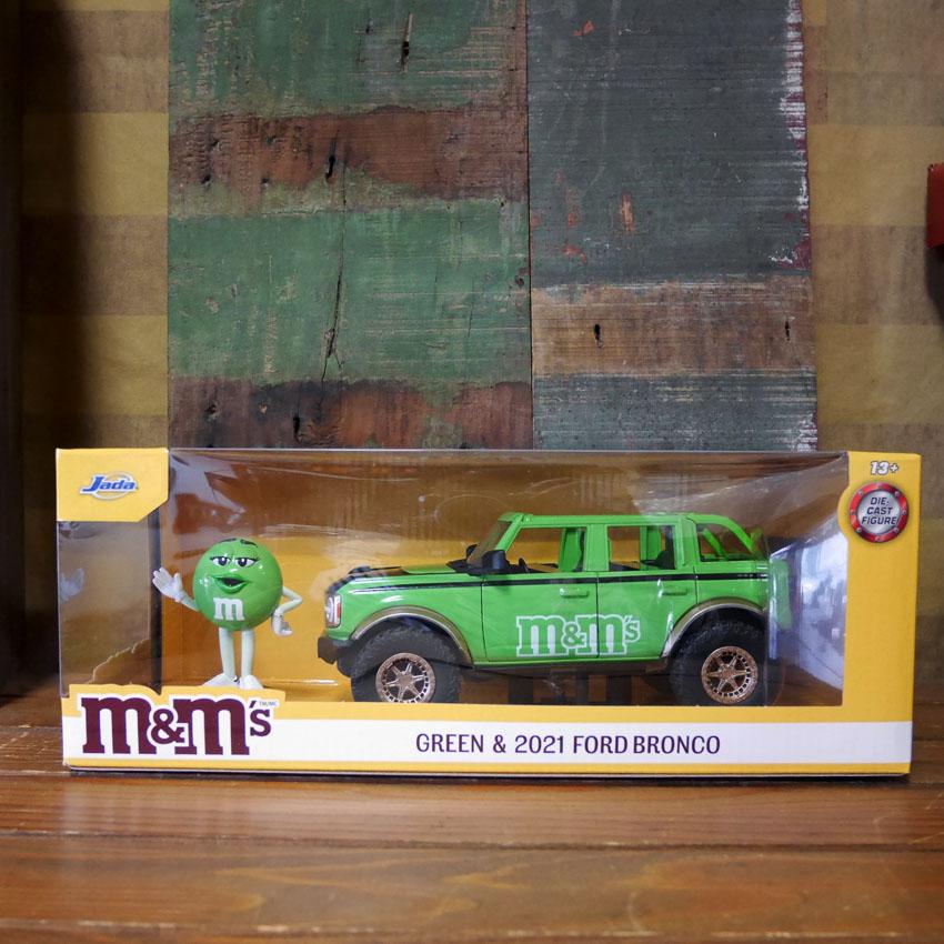M&M'S レトロミニカー 1/24 JADA TOYS 2021 FORD BRONCO w/GREEN