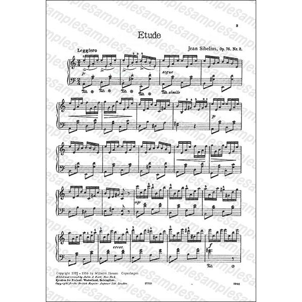 楽譜 シベリウス/練習曲 (13の小品 作品76 第2番) 【ピアノ・ソロ