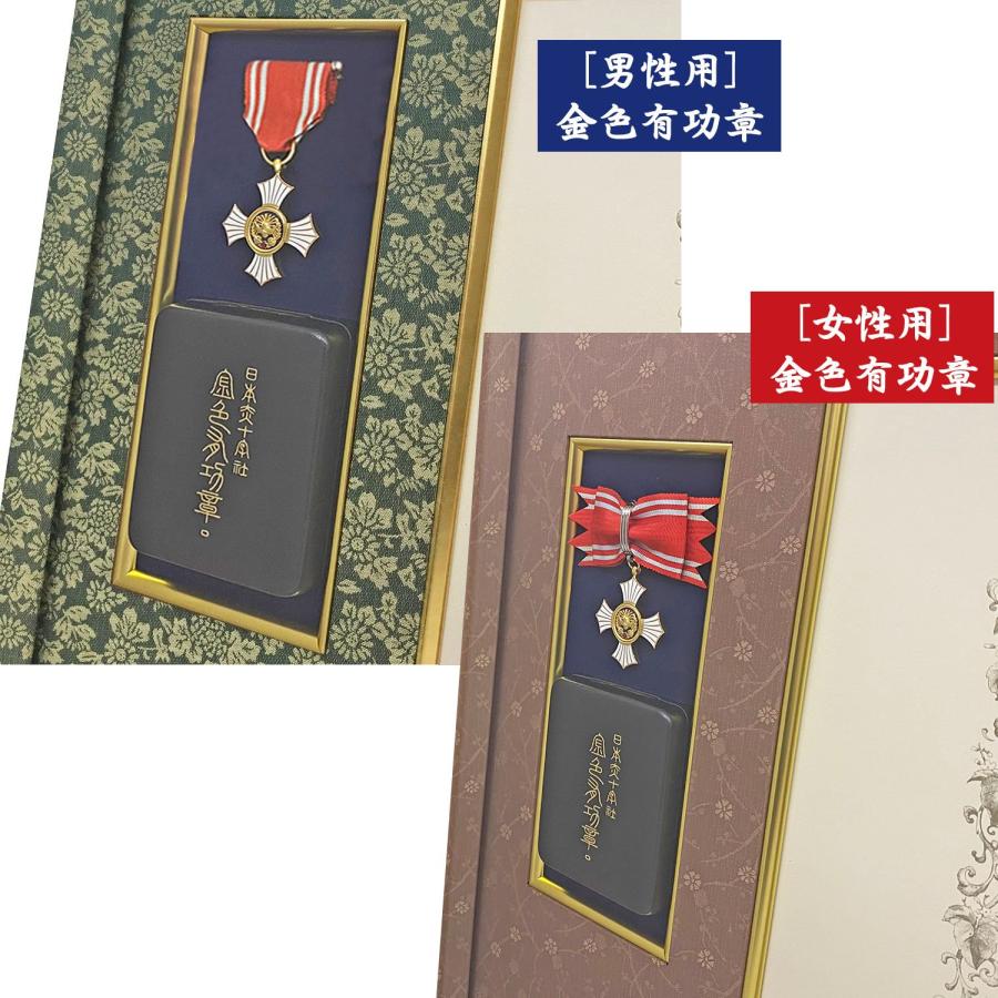 男性用」赤十字表彰額 妙高 日本赤十字社銀色有功章・日本赤十字社金色