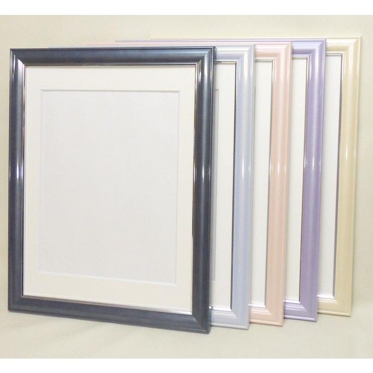 5874 八〇 379×294mm 遺影額 大額 木製 低反射PET 明るいフレーム