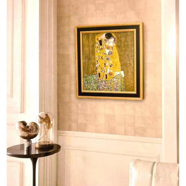 接吻 金色フレーム アート作品 約110cm グスタフ・クリムト 接吻（The
