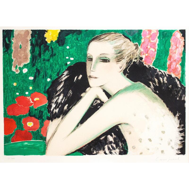 ジャン ・ ピエール カシニョール 「 ひなげし 」 リトグラフ 版画