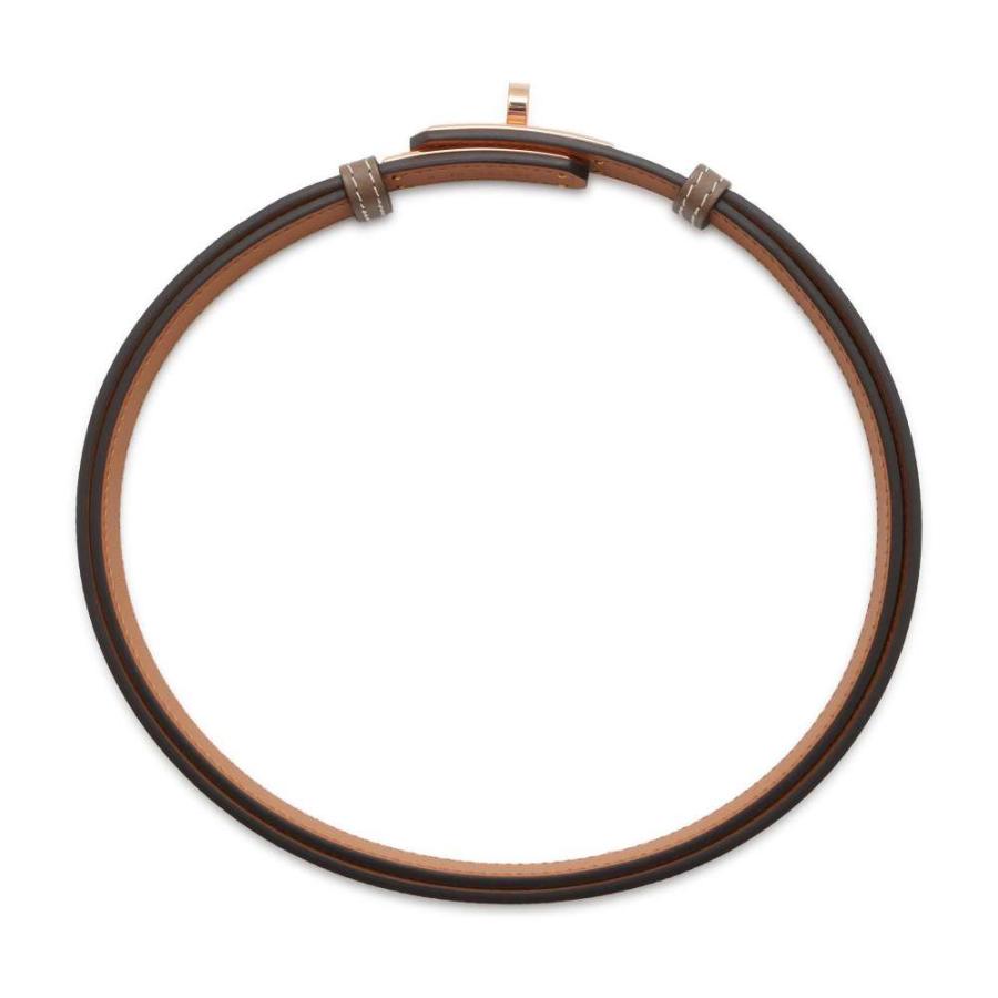 エルメス ケリーベルト エトゥープ/ピンクゴールド金具 ヴォーエプソン