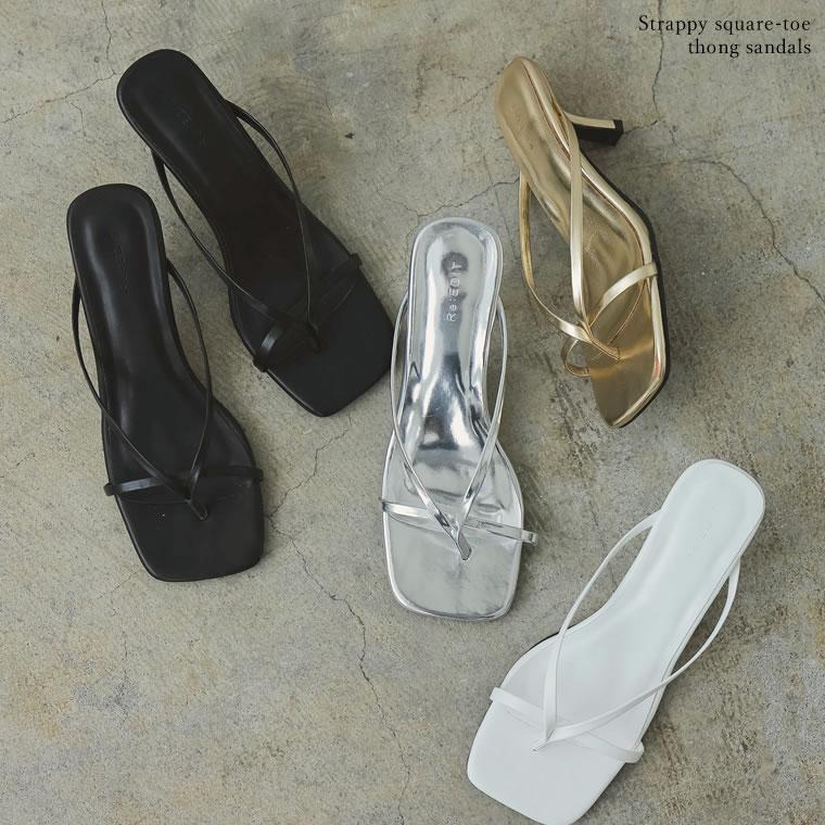 Re:EDIT（リエディ） サンダル トングサンダル 7cmヒール レディース 4